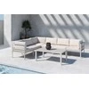 Venture Design Kampinė Sofa Komplektas Copacabana su Stalu Smėlio Spalvos Aliuminis Lauko Baldai