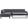 Venture Design Kampinė sofa Mecka 180x85x70 cm Tamsiai pilka audinys