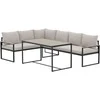 Venture Design Kampinė sofa, smėlio spalvos, poliwood medžiaga