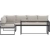 Venture Design Kampinė sofa, smėlio spalvos, poliwood medžiaga