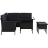 Venture Design Kampinis sofa, Knock, 145x200 cm, Juoda
