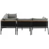 Venture Design Kampinis sofa komplektas, Nettan, 226x165 cm, Pilka
