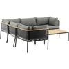 Venture Design Kampinis sofa komplektas, Nettan, 226x165 cm, Pilka