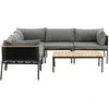 Venture Design Kampinis sofa komplektas, Nettan, 226x165 cm, Pilka