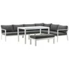 Venture Design Kampinis sofa, Ramos, 80x66x294/210 cm, Juoda