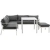 Venture Design Kampinis sofa, Ramos, 80x66x294/210 cm, Juoda