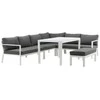 Venture Design Kampinis sofa, Ramos, 80x66x294/210 cm, Juoda