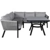 Venture Design Kampinis sofa rinkinys, Virya, 206x143 cm, Pilka