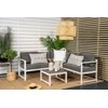 Venture Design Kampinis sofa, Salvador, 190x118 cm, Balta/Pilka