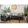Venture Design Kampinis sofaas, Brentwood, 176x167 cm, Juoda/Pilka
