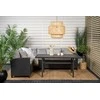 Venture Design Kampinis sofaas, Brentwood, 176x167 cm, Juoda/Pilka