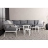 Venture Design Kampinis sofaas, Roxo, 283x220.5 cm, Balta/Pilka