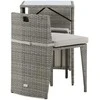 Lauko baldų komplektas Venture Design Kavinės komplektas, Savana, Stalas: 75x66x50 cm Kėdė: 71x55x45 cm, Pilka