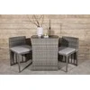 Lauko baldų komplektas Venture Design Kavinės komplektas, Savana, Stalas: 75x66x50 cm Kėdė: 71x55x45 cm, Pilka