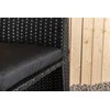 Lauko baldų komplektas Venture Design Kavinės komplektas, Savana, Stalas: 75x66x50 cm Kėdė: 71x55x45 cm, Juoda