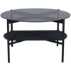 Venture Design Kavos stalas, Von Staf apvalus sofa stalas, 80x48 cm, Juodas