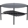 Venture Design Kavos stalas, Von Staf apvalus sofa stalas, 80x48 cm, Juodas