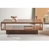 Venture Design Kavos staliukas Maglehem 130x60x38 cm Riešutas Plienas