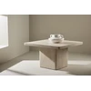 Venture Design Kavos staliukas Qvart 80x80x46 cm Smėlio spalvos MDF
