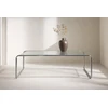 Venture Design Kavos staliukas Saturnus 120x60x37,5 cm Sidabro chromas Stiklas