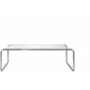 Venture Design Kavos staliukas Saturnus 120x60x37,5 cm Sidabro chromas Stiklas