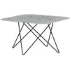 Venture Design Kavos staliukas, Tristar sofa stalas, 80x80x50 cm, Juodas/Baltas