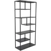 Venture Design Knygų spinta 85x35x188 cm Juodas plienas