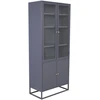 Venture Design Knygų spinta Bakal 80x40.5x190 cm šviesiai pilkas plienas