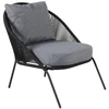 Venture Design Lounge kėdė Lindos 52x60 cm Juoda poliesterio virvė