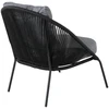 Venture Design Lounge kėdė Lindos 52x60 cm Juoda poliesterio virvė