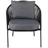 Venture Design Lounge kėdė Lindos 52x60 cm Juoda poliesterio virvė