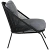 Venture Design Lounge kėdė Lindos 52x60 cm Juoda poliesterio virvė