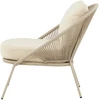 Venture Design Lounge kėdė Lindos smėlio spalvos plienas