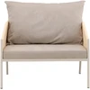 Venture Design Lounge kėdė Louie 94x74 cm Smėlio spalvos lininis audinys plieno rėmas