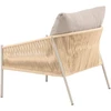 Venture Design Lounge kėdė Louie 94x74 cm Smėlio spalvos lininis audinys plieno rėmas
