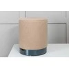 Venture Design Venture Home Benji Pouf, 35x35x42,5 cm, pliušinis, smėlio ir juodos spalvos Lumarko!