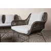 Venture Design Poilsio komplektas, Davao, Sofa: 73x133x73 cm, Stalas: 70x40 cm, Kėdė: 73x70x73 cm, Tamsiai pilka