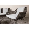 Venture Design Poilsio komplektas, Davao, Sofa: 73x133x73 cm, Stalas: 70x40 cm, Kėdė: 73x70x73 cm, Tamsiai pilka