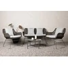 Venture Design Poilsio komplektas, Davao, Sofa: 73x133x73 cm, Stalas: 70x40 cm, Kėdė: 73x70x73 cm, Tamsiai pilka