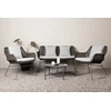 Venture Design Poilsio komplektas, Davao, Sofa: 73x133x73 cm, Stalas: 70x40 cm, Kėdė: 73x70x73 cm, Tamsiai pilka