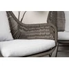 Venture Design Poilsio komplektas, Davao, Sofa: 73x133x73 cm, Stalas: 70x40 cm, Kėdė: 73x70x73 cm, Tamsiai pilka