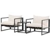 Venture Design Poilsio komplektas Messina Juoda Smėlio Spalvos Plienas
