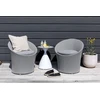 Venture Design Poilsio komplektas, Spoga, Stalas: ⌀40 Kėdė: D:58 A:73 P:67 Sofa: D:58 A:73 P:67, Pilka
