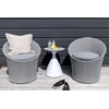 Venture Design Poilsio komplektas, Spoga, Stalas: ⌀40 Kėdė: D:58 A:73 P:67 Sofa: D:58 A:73 P:67, Pilka
