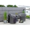 Venture Design Poilsio komplektas, Spoga, Stalas: ⌀40 cm Kėdė: D:58 A:73 P:67 cm Sofa: D:58 A:73 P:67 cm, Pilka