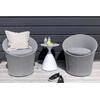 Venture Design Poilsio komplektas, Spoga, Stalas: ⌀40 Kėdė: D:58 A:73 P:67 Sofa: D:58 A:73 P:67, Pilka