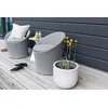 Venture Design Poilsio komplektas, Spoga, Stalas: ⌀40 Kėdė: D:58 A:73 P:67 Sofa: D:58 A:73 P:67, Pilka