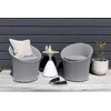 Venture Design Poilsio komplektas, Spoga, Stalas: ⌀40 Kėdė: D:58 A:73 P:67 Sofa: D:58 A:73 P:67, Pilka