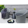 Venture Design Poilsio komplektas, Spoga, Stalas: ⌀40 cm Kėdė: D:58 A:73 P:67 cm Sofa: D:58 A:73 P:67 cm, Pilka