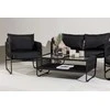 Venture Design Poilsio komplektas, Utah, Stalas: 41x100x60 cm Kėdė: 76x77x67 cm Sofa: 76x77x127 cm, Juoda